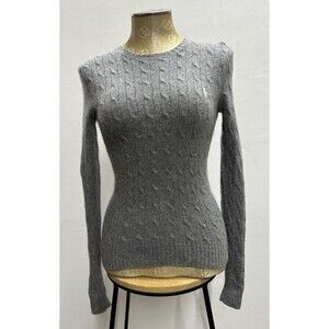 Polo Ralph Lauren Women size small gray pull over sweater 100 % lambs wool